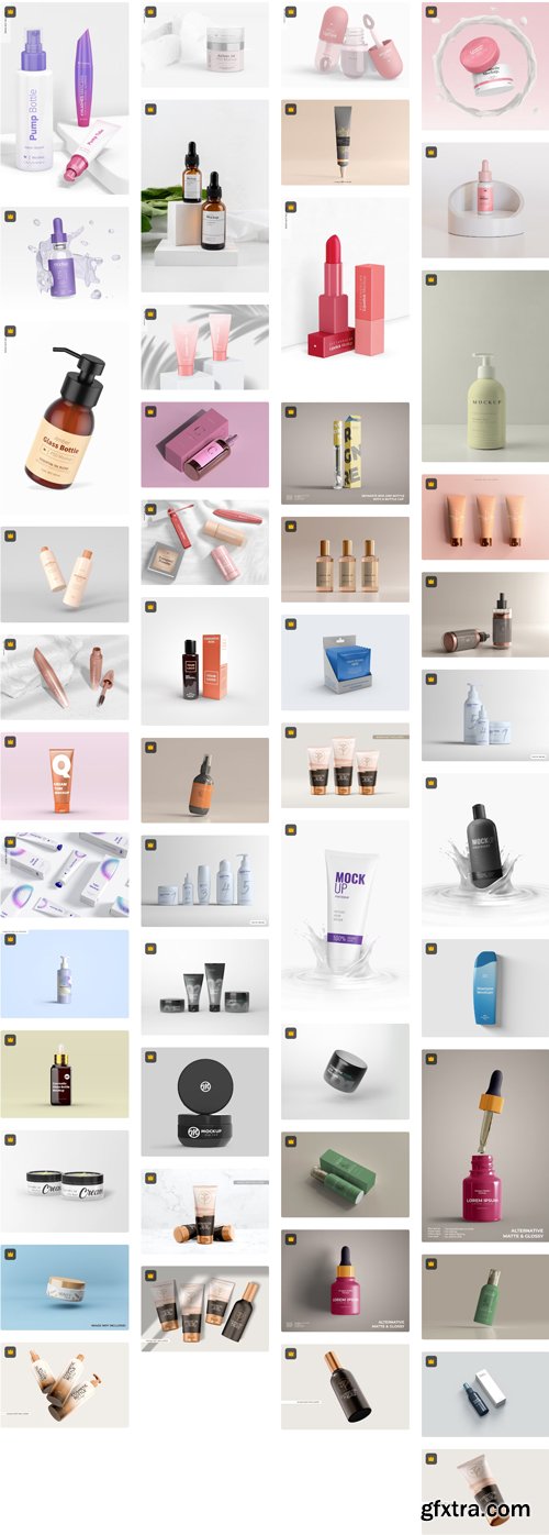 Cosmetics 100xPSD Premium Mockup Collections