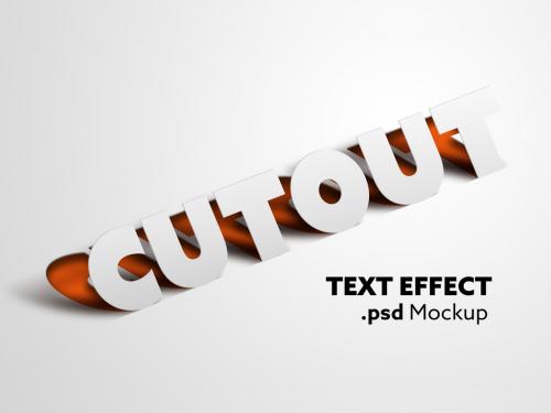 Adobe Stock - Cutout Text Effect Mockup - 462310131
