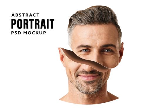 Adobe Stock - Split Portrait Mockup - 462310135