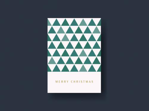 Adobe Stock - Geometry Pattern Christmas Card Layout - 462310202