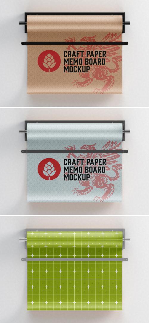 Adobe Stock - Craft Paper Memo Board Mockup - 462310236