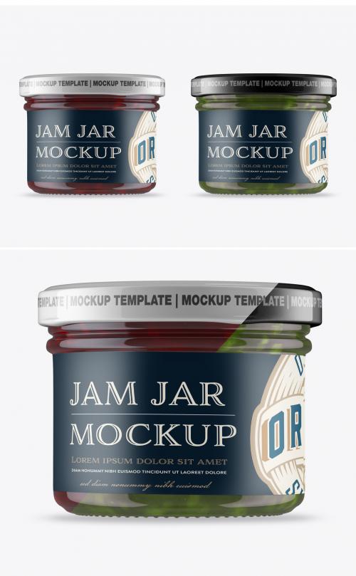 Adobe Stock - Raspberry Jam Jar Mockup - 462310303