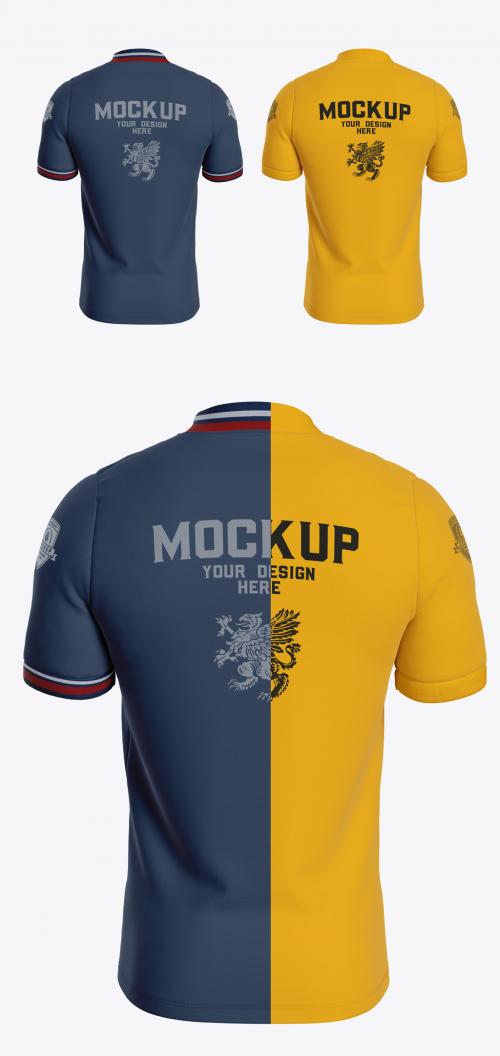 Adobe Stock - Men’S Sports T-Shirt Mockup Back Side - 462310306