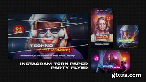 Videohive Instagram Torn Paper Party Flyer 51022887