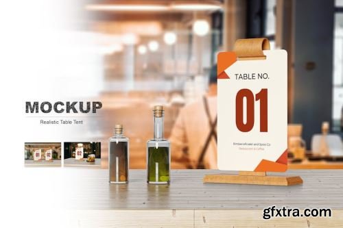 Table Tent Mockup Collections 14xPSD