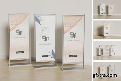 X Stand Banner Mockup Collections 15xPSD