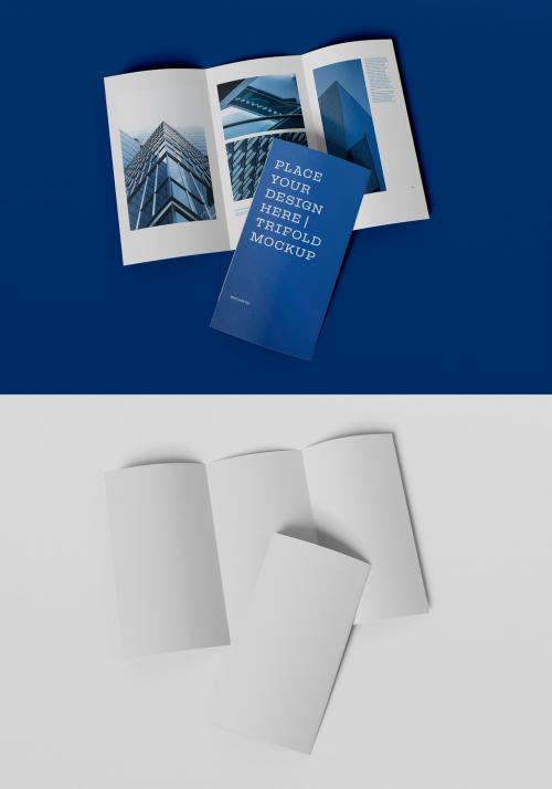 Adobe Stock - Three Trifold Brochure Mockup - 462311287
