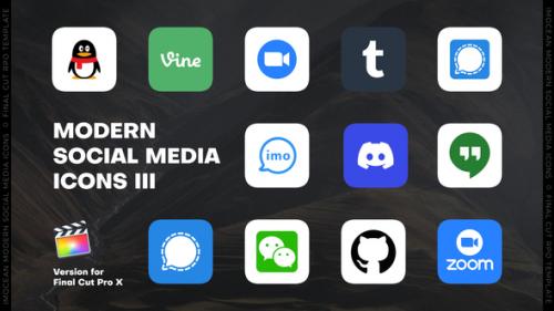 Videohive - Modern Social Media Icons III | FCPX - 50940325