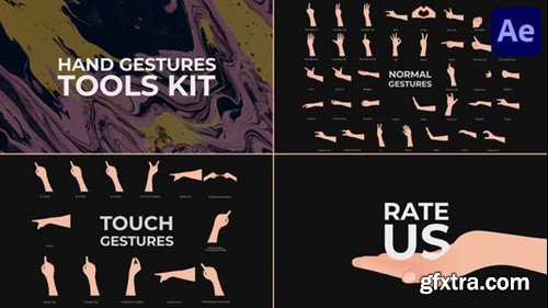 Videohive Hand Gestures Tools Kit for After Effects 51057917