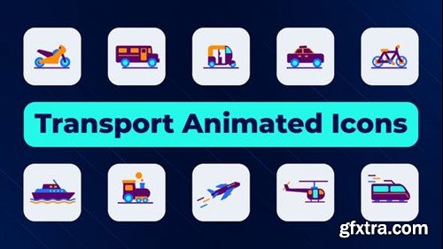 Videohive Transport Animated Icons 51062439