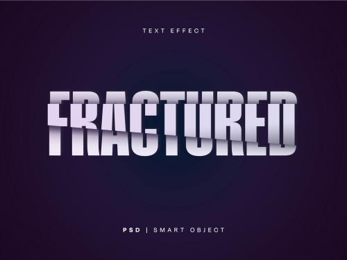 Adobe Stock - Fractured Texture Text Effect Mockup - 463166390