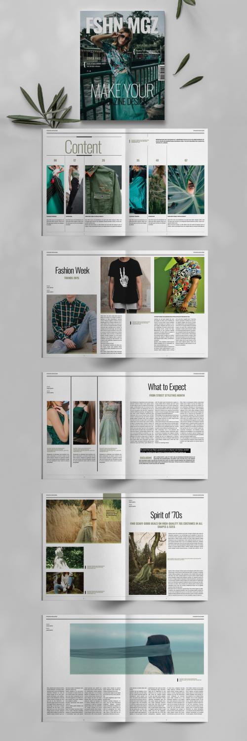 Adobe Stock - Green Fashion Magazine Layout - 463689716