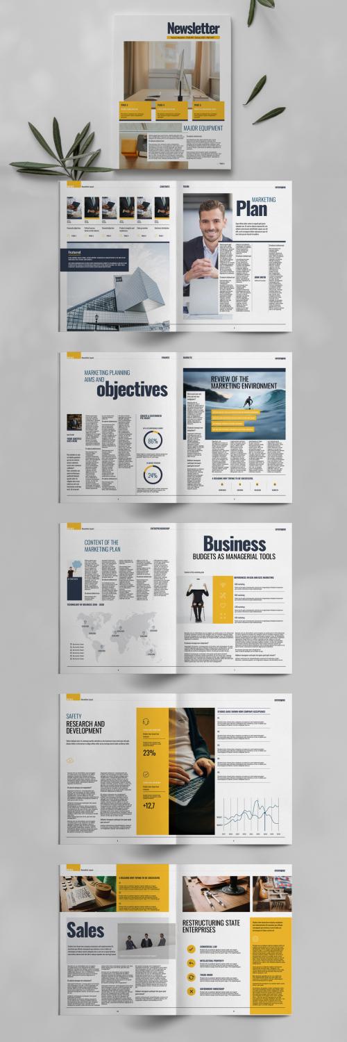 Adobe Stock - Business Newsletter Layout - 463689722