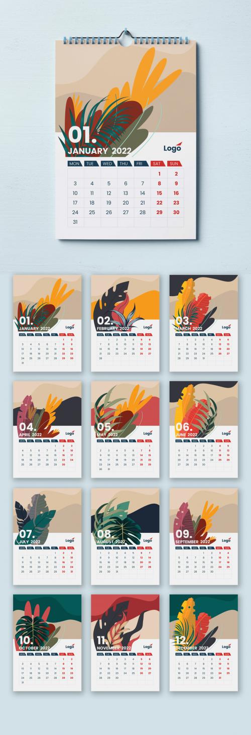 Adobe Stock - 2022 Abstract Wall Calendar - 463695244
