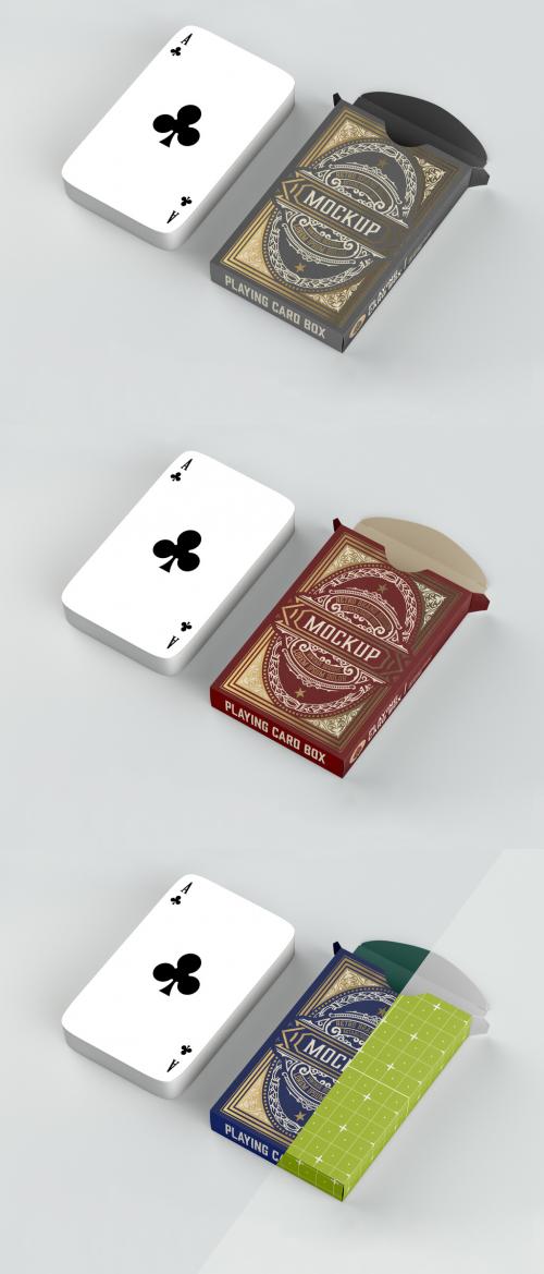 Adobe Stock - Box with Playing Cards Mockup - 463916687