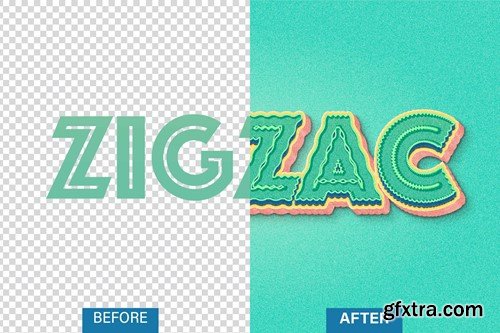 Zigzag Text Effect DBEPCAK