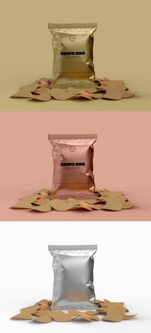 Adobe Stock - Chips with Snack Bag Mockup - 464127770