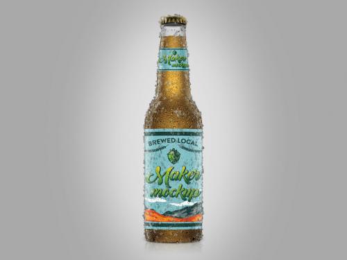 Adobe Stock - Beer Bottle Mockup - 464128022