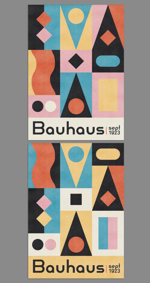 Adobe Stock - Trendy Minimal Bauhaus Artwork Posters Design Layout - 464333317