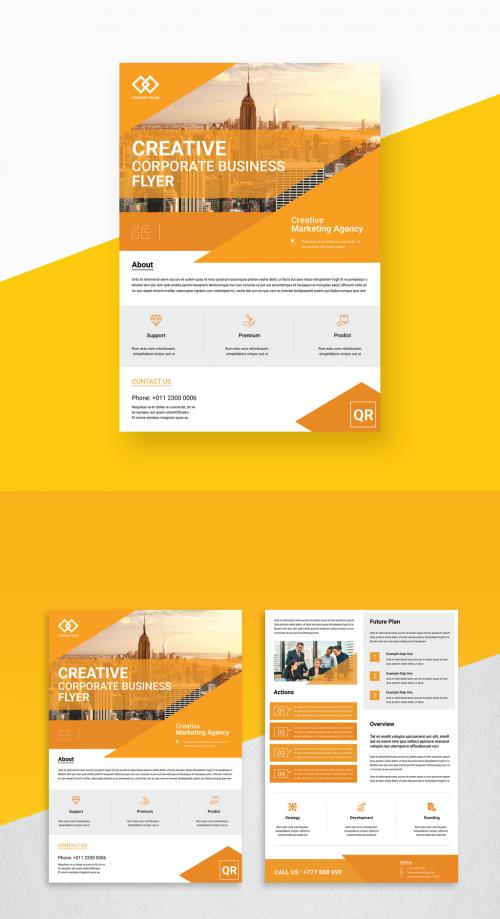 Adobe Stock - Orange Business Flyer - 464339539