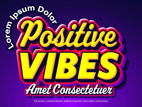 Adobe Stock - Positive Vibes Youth Bold Text Effect - 465397893