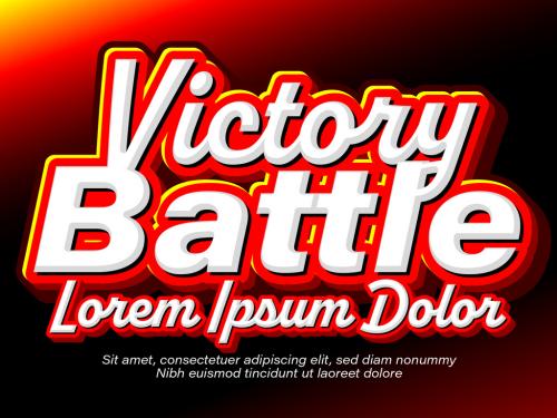 Adobe Stock - Victory Battle Flaming Red Text Effect - 465397908