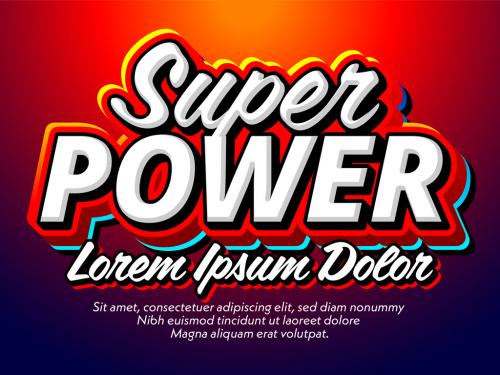 Adobe Stock - Super Power Strong Red Text Effect - 465397916