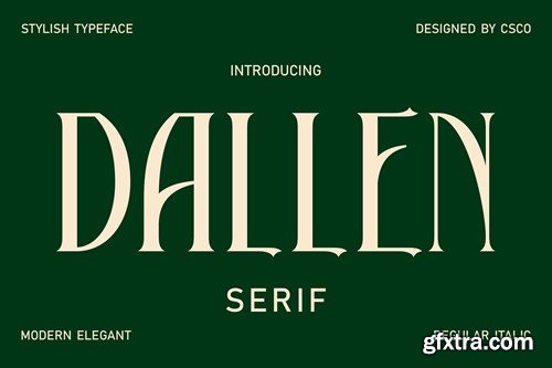 Dallen – Serif Font 6FFED2L