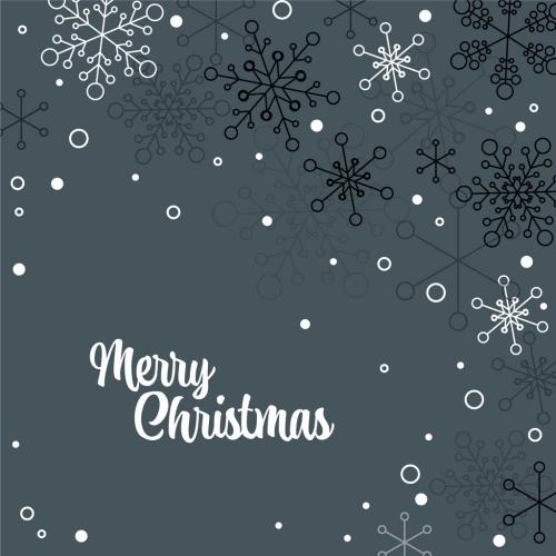 Adobe Stock - Merry Christmas Card with Minimalist Snowflakes Background - 465850503