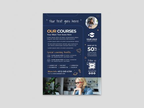 Adobe Stock - Multipurpose Business Education Flyer Card Layout - 466577444