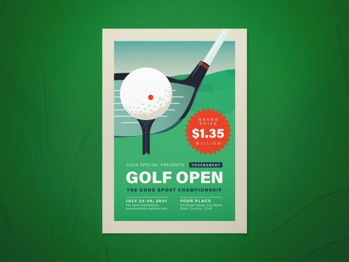 Adobe Stock - Golf Tournament Flyer Layout - 466794411