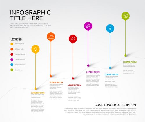 Adobe Stock - Timeline with Six Droplet Pointers Template - 467009787