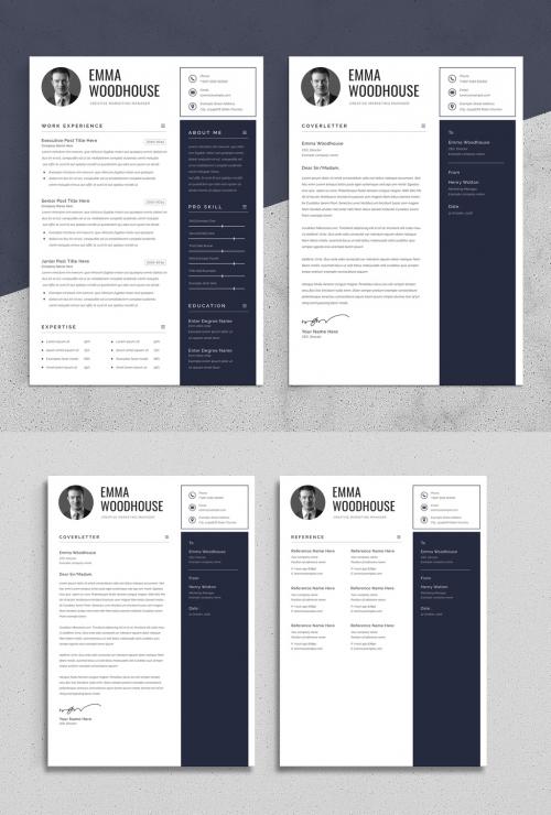 Adobe Stock - Clean Resume Layout with Cover Letter - 467011224