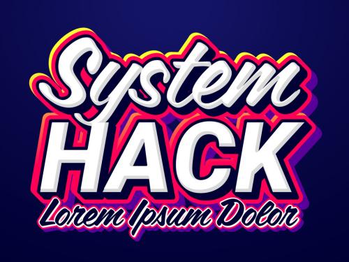 Adobe Stock - System Hack Bold Modern Text Effect - 467237745