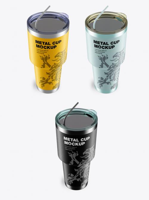 Adobe Stock - Stainless Steel Travel Cup Mockup - 467238135