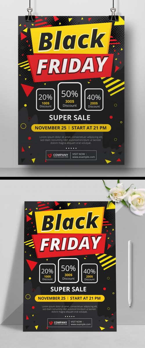 Adobe Stock - Black Friday Template Design Poster Layout Design - 467446986