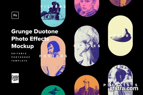 Grunge Duotone Photo Effects Pack AUETBX5
