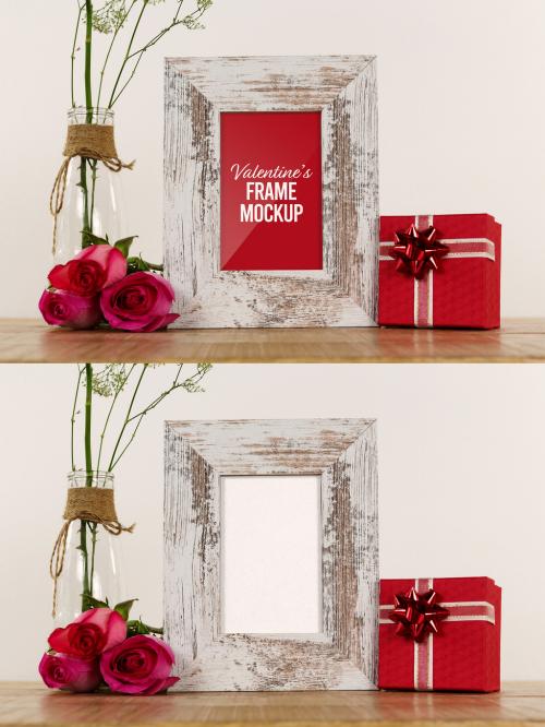 Adobe Stock - Valentines Frame Mockup - 468032178