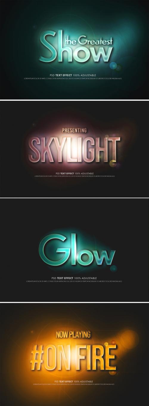 Adobe Stock - Light Flare Spotlight Text Effect - 468467766