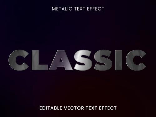 Adobe Stock - Metallic Text Effect Editable Layout - 468676387