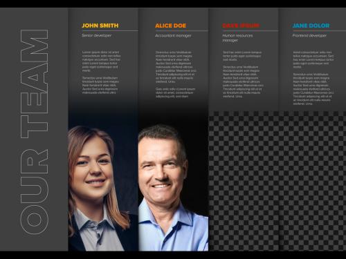 Adobe Stock - Meet Our Company Team - Dark Modern Presentation Layout - 468676444