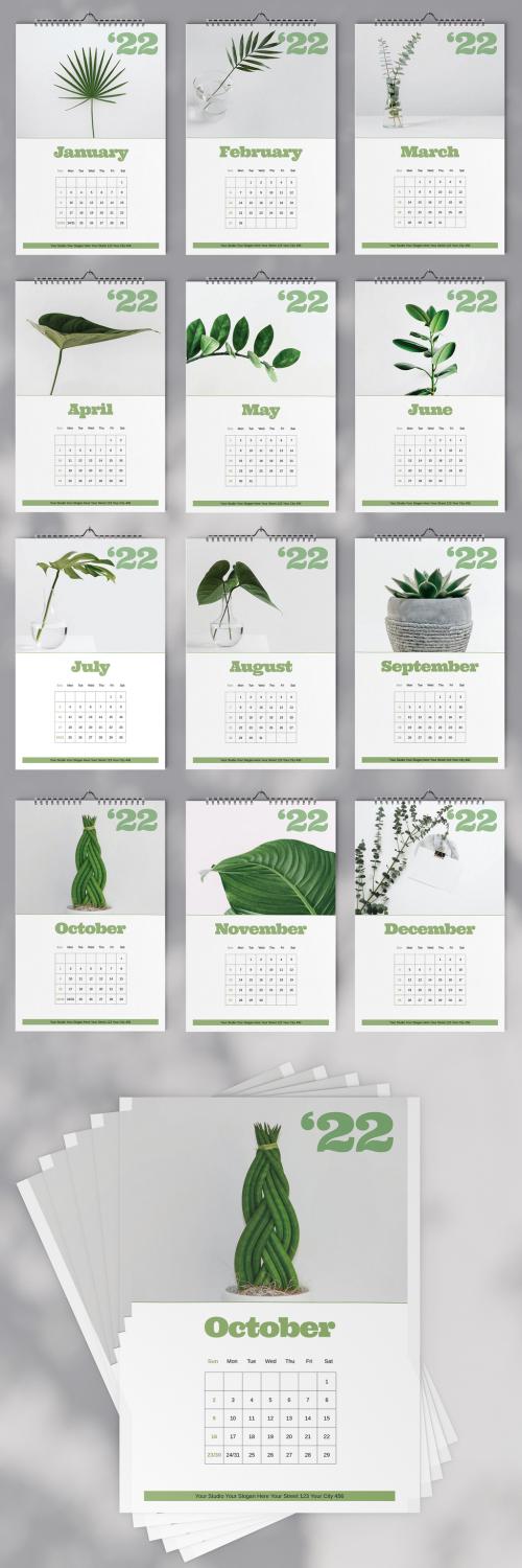 Adobe Stock - Plants Wall Calendar 2022 Layout - 468851603