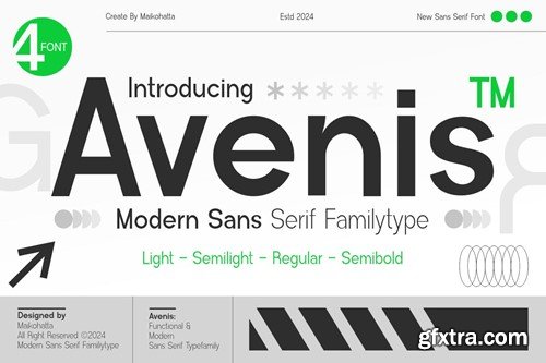 Avenis - Modern Sans Serif Familytype PJCMZGH