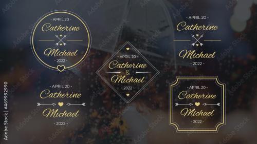 Adobe Stock - Elegant Golden Wedding Titles - 469992990
