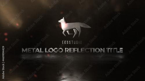 Adobe Stock - Metal Logo Reflection Title - 469994429