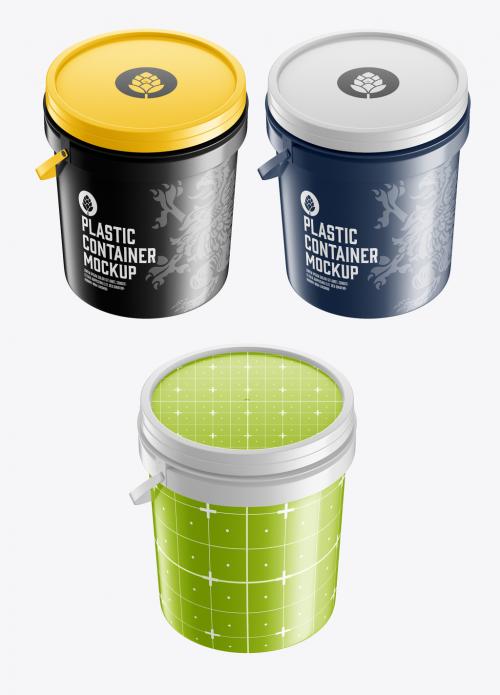 Adobe Stock - Plastic Paint Bucket Mockup - 470002817