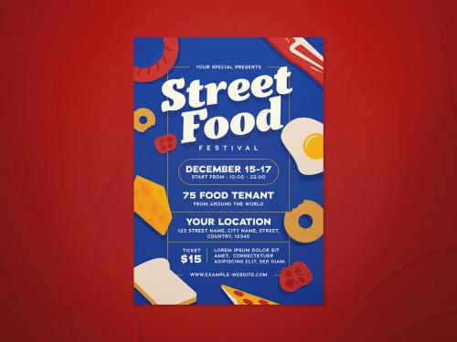 Adobe Stock - Street Food Festival Flyer Layout - 470190611