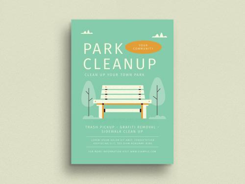 Adobe Stock - Park Cleanup Flyer Layout - 470191971