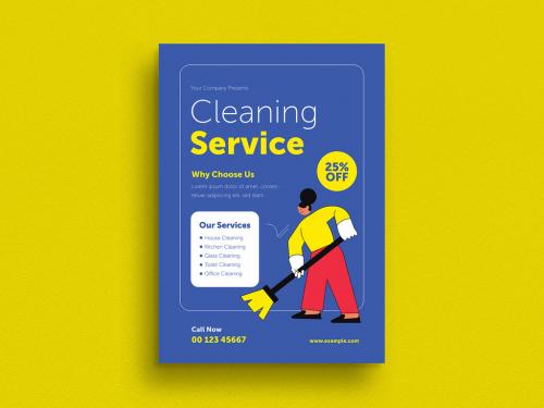 Adobe Stock - Cleaning Service Flyer Layout - 470191980