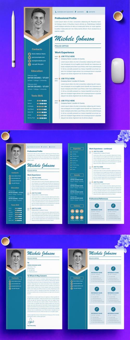 Adobe Stock - Clean and Professional Resume Layout - 470735137
